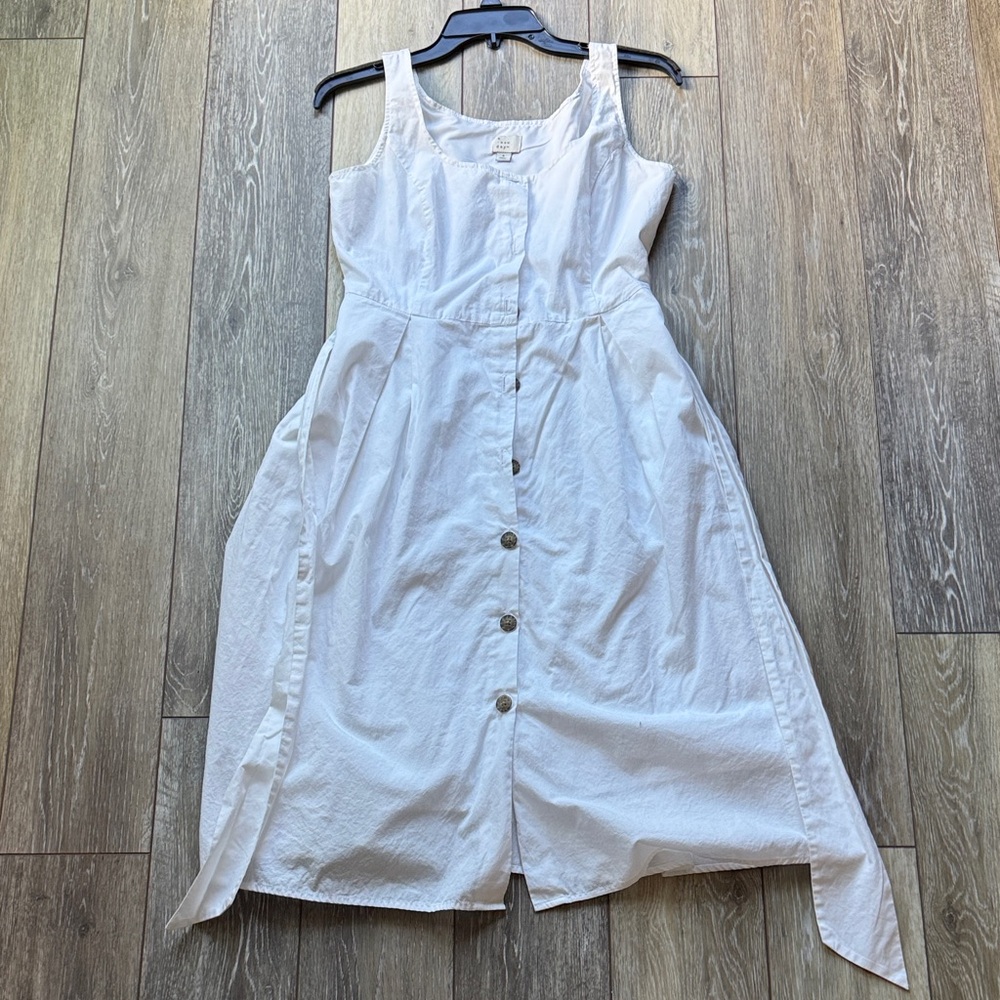 A New Day White Button-Down Midi Dress